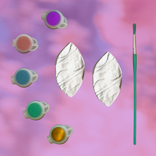 Load image into Gallery viewer, Zebra Plant Paint By Numbers Kit, Purple and Green Leaves, DIY Adult Craft Set, Relaxing Indoor Activity | by Victory In Wellness