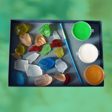 Load image into Gallery viewer, Sea Glass Craft Kit, Beach Decor, DIY, Coastal Decor, Nautical Crafts, Ocean Theme Crafts, Crafting for Wellbeing | by Victory In Wellness