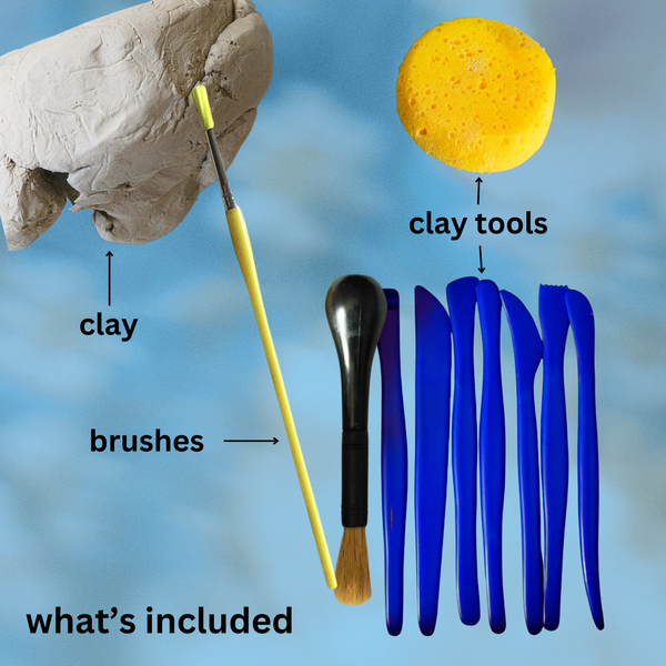 DIY Clay Craft Kit with Instructions, Creative Pottery Making Set for All Ages | by Victory In Wellness