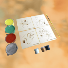 Load image into Gallery viewer, Botanical Plywood Coasters with Adult Coloring Designs, Nature-Inspired Coloring Activity, Home Decor | by Victory In Wellness