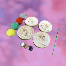 Load image into Gallery viewer, Botanical Willow Coasters with Adult Coloring Designs, Nature-Inspired Coloring Activity, Home Decor | by Victory In Wellness