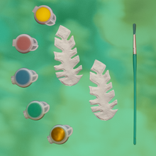 Load image into Gallery viewer, Palm Leaf Paint By Numbers Kit - DIY Nature Art for Adults and Kids, Easy-to-Follow Painting Kit with Numbered Canvas, High Quality Paints, Relaxing and Fun Activity | by Victory In Wellness
