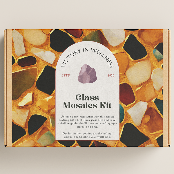 Create Stunning Mosaics, Craft Kit with Glass Tiles & Instructions, Crafting for Wellbeing | by Victory In Wellness