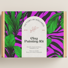 Load image into Gallery viewer, Zebra Plant Paint By Numbers Kit, Purple and Green Leaves, DIY Adult Craft Set, Relaxing Indoor Activity | by Victory In Wellness