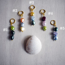 Load image into Gallery viewer, Freshwater Pearl huggie earrings | by Ifemi Jewels