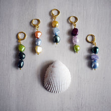 Load image into Gallery viewer, Freshwater Pearl huggie earrings | by Ifemi Jewels