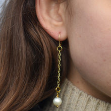 Load image into Gallery viewer, Freshwater Pearl Yellow Gold Vermeil, 9k or 18k Earrings, Bloom Collection | by nlanlaVictory