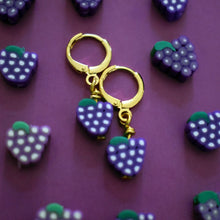 Load image into Gallery viewer, Grapes Fruit Huggie Earrings | by Ifemi Jewels
