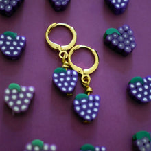 Load image into Gallery viewer, Grapes Fruit Huggie Earrings | by Ifemi Jewels