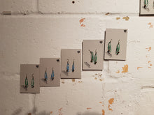 Load image into Gallery viewer, Green Personalised Paperclip Earrings | by lovedbynlanla