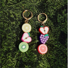 Load image into Gallery viewer, Mismatched Fruit Huggie Earrings | by Ifemi Jewels