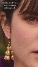 Load and play video in Gallery viewer, Gold freshwater pearl earrings | by Ifemi Jewels