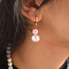 Load image into Gallery viewer, Pink, In my feelings earrings, Huggie Earrings, Pink Statement Earrings, Statement Earrings | by lovedbynlanla
