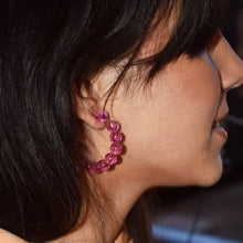 Load image into Gallery viewer, Pink Bubblegum Hoop Earrings, Bubblegum Earrings, Statement Hoop Earrings, Playful Pink Earrings, Pink Hoops | by lovedbynlanla