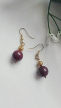 Load and play video in Gallery viewer, Jasper Gold Vermeil Earrings, Red Jasper Earrings, Gemstone Drop Earrings | by nlanlaVictory