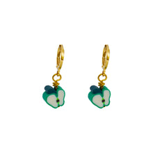 Load image into Gallery viewer, Green Apple Fruit Huggie Earrings | by Ifemi Jewels