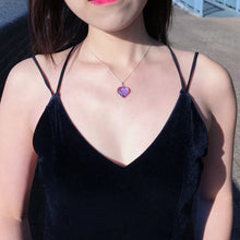 Load image into Gallery viewer, Blue Quartz Necklace, Blueberry Quartz Gemstone, Gemstone Pendant Necklace on 925 Sterling Silver