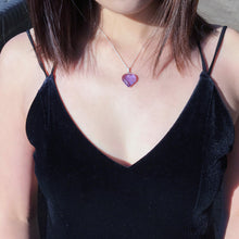 Load image into Gallery viewer, Blue Quartz Necklace, Blueberry Quartz Gemstone, Gemstone Pendant Necklace on 925 Sterling Silver