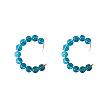 Load image into Gallery viewer, Blue bubblegum hoop earrings, statement accessories, playful earrings | by lovedbynlanla