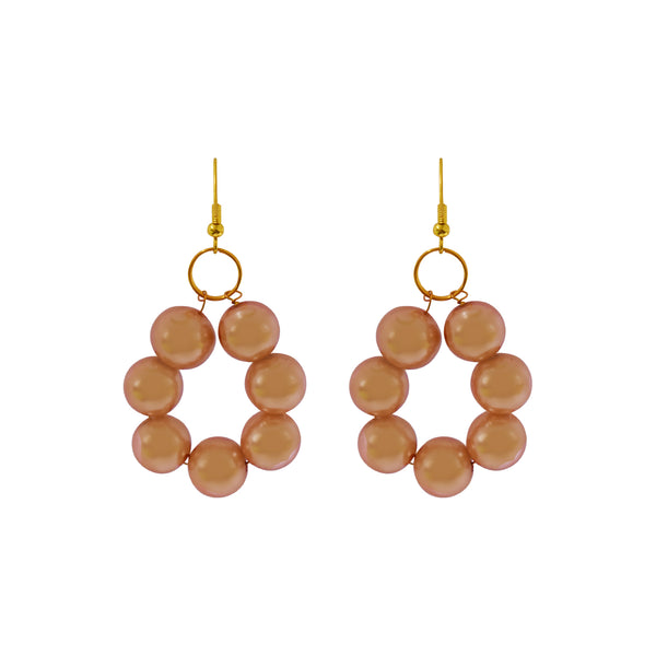 Bronze Glass Pearl Earrings, Glass Pearl Jewelry, Unique Earrings | by lovedbynlanla