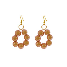 Load image into Gallery viewer, Bronze Glass Pearl Earrings, Glass Pearl Jewelry, Unique Earrings | by lovedbynlanla