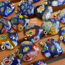 Load image into Gallery viewer, Millefiori Heart Necklace, Butterfly Necklace, Sterling Silver Necklace, The Gentlest Things are the strongest, Personalised Gift, Affirmation Gift, Unique Gift Idea | by nlanlaVictory