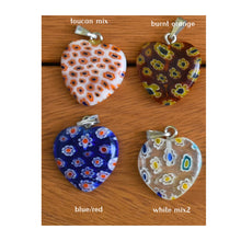 Load image into Gallery viewer, Millefiori Heart Necklace, Butterfly Necklace, Sterling Silver Necklace, The Gentlest Things are the strongest, Personalised Gift, Affirmation Gift, Unique Gift Idea | by nlanlaVictory