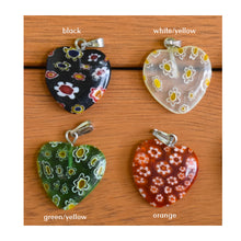 Load image into Gallery viewer, Millefiori Heart Necklace, Butterfly Necklace, Sterling Silver Necklace, The Gentlest Things are the strongest, Personalised Gift, Affirmation Gift, Unique Gift Idea | by nlanlaVictory