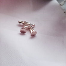 Load image into Gallery viewer, Sterling Silver Round Cufflinks, Sterling Silver Cufflinks | by nlanlaVictory