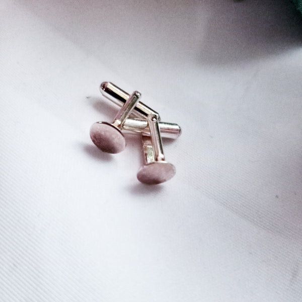 Sterling Silver Round Cufflinks, Sterling Silver Cufflinks | by nlanlaVictory