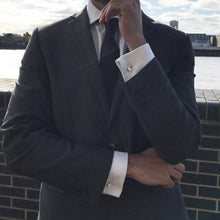 Load image into Gallery viewer, Sterling Silver Round Cufflinks, Sterling Silver Cufflinks | by nlanlaVictory