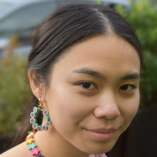 Load image into Gallery viewer, Watermelon hoop earrings | by Ifemi Jewels