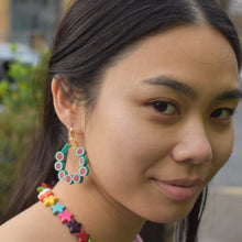 Load image into Gallery viewer, Watermelon hoop earrings | by Ifemi Jewels