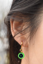 Load image into Gallery viewer, Green Melon fruit huggie earrings | by Ifemi Jewels