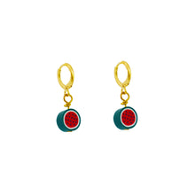 Load image into Gallery viewer, Watermelon huggie earrings | by Ifemi Jewels