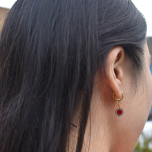 Load image into Gallery viewer, Watermelon huggie earrings | by Ifemi Jewels