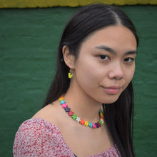 Load image into Gallery viewer, White grape fruit huggie earrings | by Ifemi Jewels