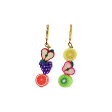 Load image into Gallery viewer, Mismatched Fruit Huggie Earrings | by Ifemi Jewels