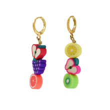 Load image into Gallery viewer, Mismatched Fruit Huggie Earrings | by Ifemi Jewels