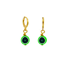 Load image into Gallery viewer, Green Melon fruit huggie earrings | by Ifemi Jewels