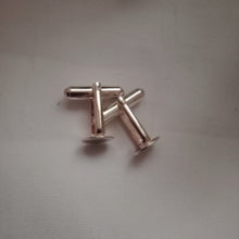Load image into Gallery viewer, Sterling Silver Round Cufflinks, Sterling Silver Cufflinks | by nlanlaVictory