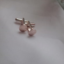 Load image into Gallery viewer, Sterling Silver Round Cufflinks, Sterling Silver Cufflinks | by nlanlaVictory