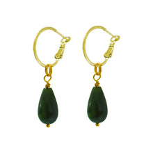 Load image into Gallery viewer, Jade Mini Charm and hoop earrings set | by Ifemi Jewels
