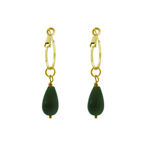 Jade Mini Charm and hoop earrings set | by Ifemi Jewels
