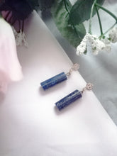 Load image into Gallery viewer, Lapis Lazuli Stud Earrings, Gemstone Earrings, Sterling Silver Stud Earrings | by nlanlaVictory
