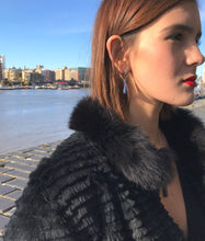 Load image into Gallery viewer, Lapis Lazuli Stud Earrings, Gemstone Earrings, Sterling Silver Stud Earrings | by nlanlaVictory