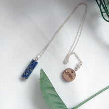 Load image into Gallery viewer, Lapis Lazuli Necklace, Lapis Lazuli Pendant, Sterling Silver Necklace, Gemstone Pendant Necklace | by nlanlaVictory