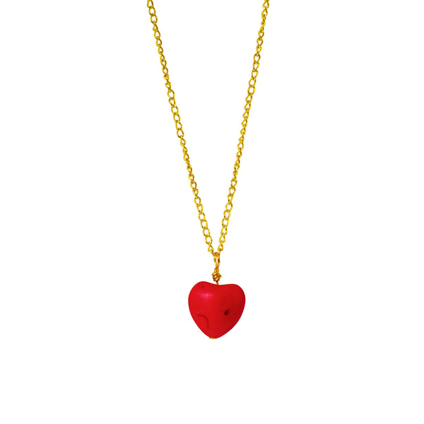 Red Heart Necklace, Heart Pendant | by lovedbynlanla
