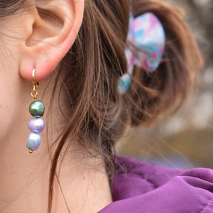 Freshwater Pearl huggie earrings | by Ifemi Jewels