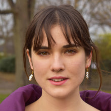 Load image into Gallery viewer, Irregular white freshwater pearl earrings | by Ifemi Jewels